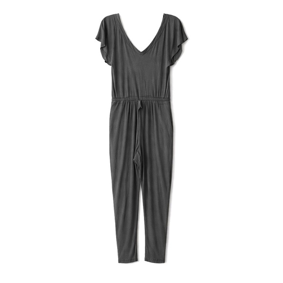 Free People Grey Flutter Sleeve Jumpsuit - Picture 4 of 9